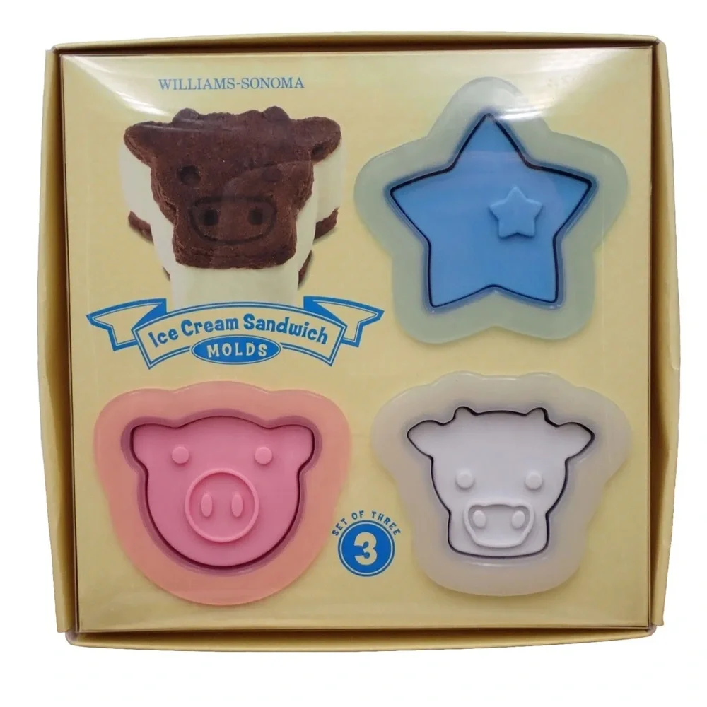 Williams Sonoma Barnyard Animal Shaped Ice Cream Sandwich Molds